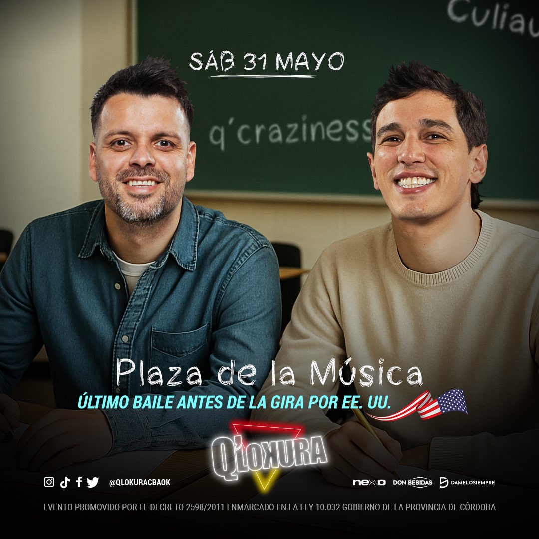 Q’LOKURA EN LA PLAZA😜
1 - Segui a @nikoQlokuraOf <a href="/chinoqlokura/">Chino Herrera</a> y a nosotros.   
2- Etiqueta a un amigo/a, comenta tu nombre apellido y últimos 3 del dni.     
3- Rt y ya estas participando.       
Ganadores  sábado 21:00hs