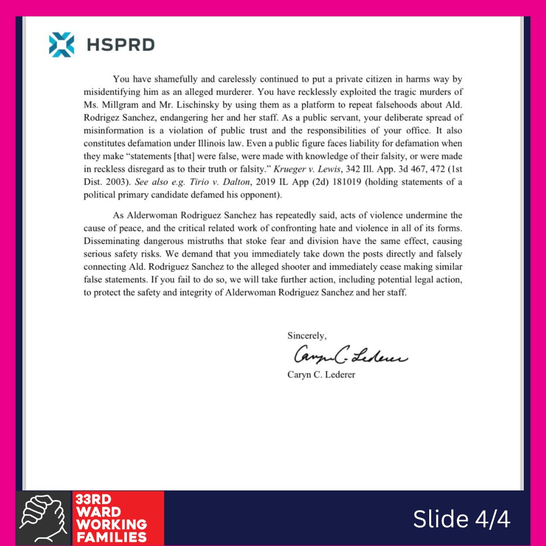 33rd Ward Working Families (@33rdwardworking) on Twitter photo Cease and Desist letter against Chicago's 15th Ward Alderman Raymond Lopez. <a href="/RaymondALopez/">Ald. Raymond Lopez</a>
Read a copy of the full letter here: bit.ly/CeaseDesistRay… Cease and Desist letter against Chicago's 15th Ward Alderman Raymond Lopez. <a href="/RaymondALopez/">Ald. Raymond Lopez</a>
Read a copy of the full letter here: bit.ly/CeaseDesistRay…