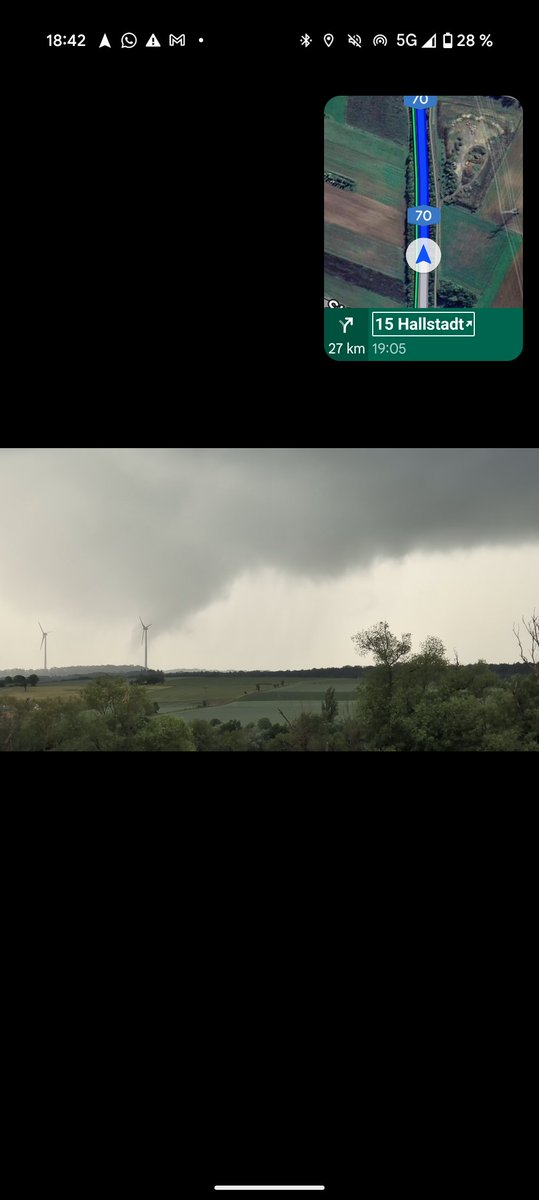 OMG Wide Mesocyclonic tornado!!!!! Theres Germany! What is going on 😍🌪️