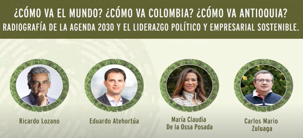 Ricardo José Lozano (@ricardolozanop) on Twitter photo Estamos en vivo con <a href="/elcolombiano/">El Colombiano</a> en el Gran Foro: Acción Climática, oportunidad de crecimiento rentable y sostenible, conectense ahora para conocer cómo va el mundo, Colombia y Antioquia en terminos ambientales, de liderazgo y empresariado sostenible.
Conéctese aquí Estamos en vivo con <a href="/elcolombiano/">El Colombiano</a> en el Gran Foro: Acción Climática, oportunidad de crecimiento rentable y sostenible, conectense ahora para conocer cómo va el mundo, Colombia y Antioquia en terminos ambientales, de liderazgo y empresariado sostenible.
Conéctese aquí