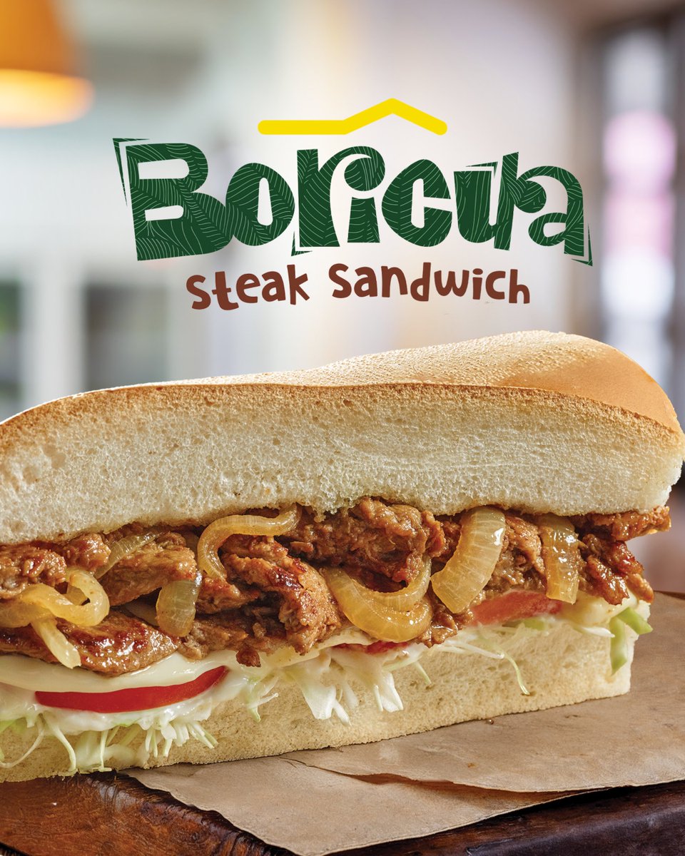 Craving something savory? We've got you covered. 🥩

Meson's Boricua Sandwich comes loaded with Puerto-Rican-style marinated beef loin steak, onions, and Swiss cheese for the ultimate succulent bite.

Try it today!