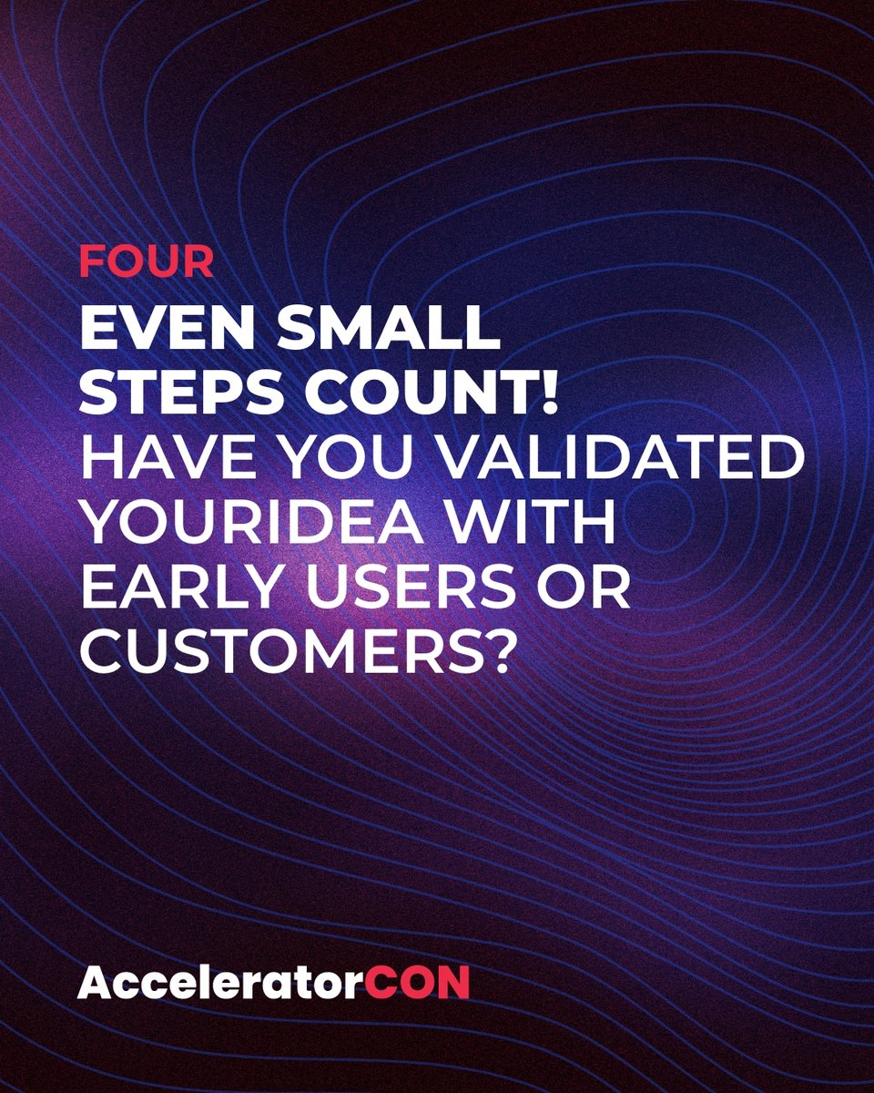 A bold idea is just the start.
If you want to stand out to accelerators (and investors), your market game needs to be airtight.

Here are 4 questions to test if your idea is accelerator-worthy.

#StartupChecklist #MarketFit #AcceleratorTips