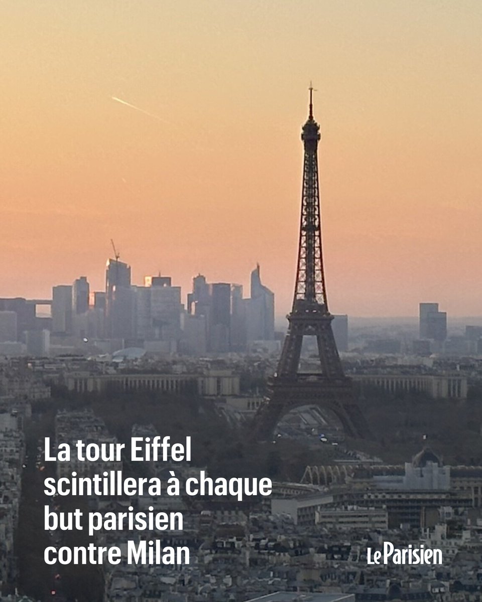 le_Parisien_PSG's tweet photo. Même la mairie de Paris a décidé de se mobiliser pour cette finale #PSGMilan de Ligue des champions : ce samedi soir, la tour Eiffel s'illuminera en rouge et bleu pour l'arrivée des Parisiens et scintillera à chacun de leurs buts
➡️ https://t.co/oHAw6FG7h6 https://t.co/nt1qaHn9iy