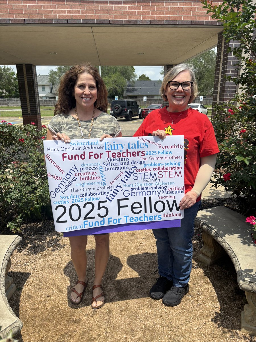 Once upon a time….Let the fairy tale begin! <a href="/StacylSlater/">Stacy Lee Slater</a> &amp; I will be leaving for Germany tomorrow! We are honored to be FFT Fellows! <a href="/FundforTeachers/">ًFund for Teachers</a> We can’t wait to continue our partnership of connecting literature and STEM! #STEMfairytales #katylibraries <a href="/USEStallions/">Stephens Elementary</a>