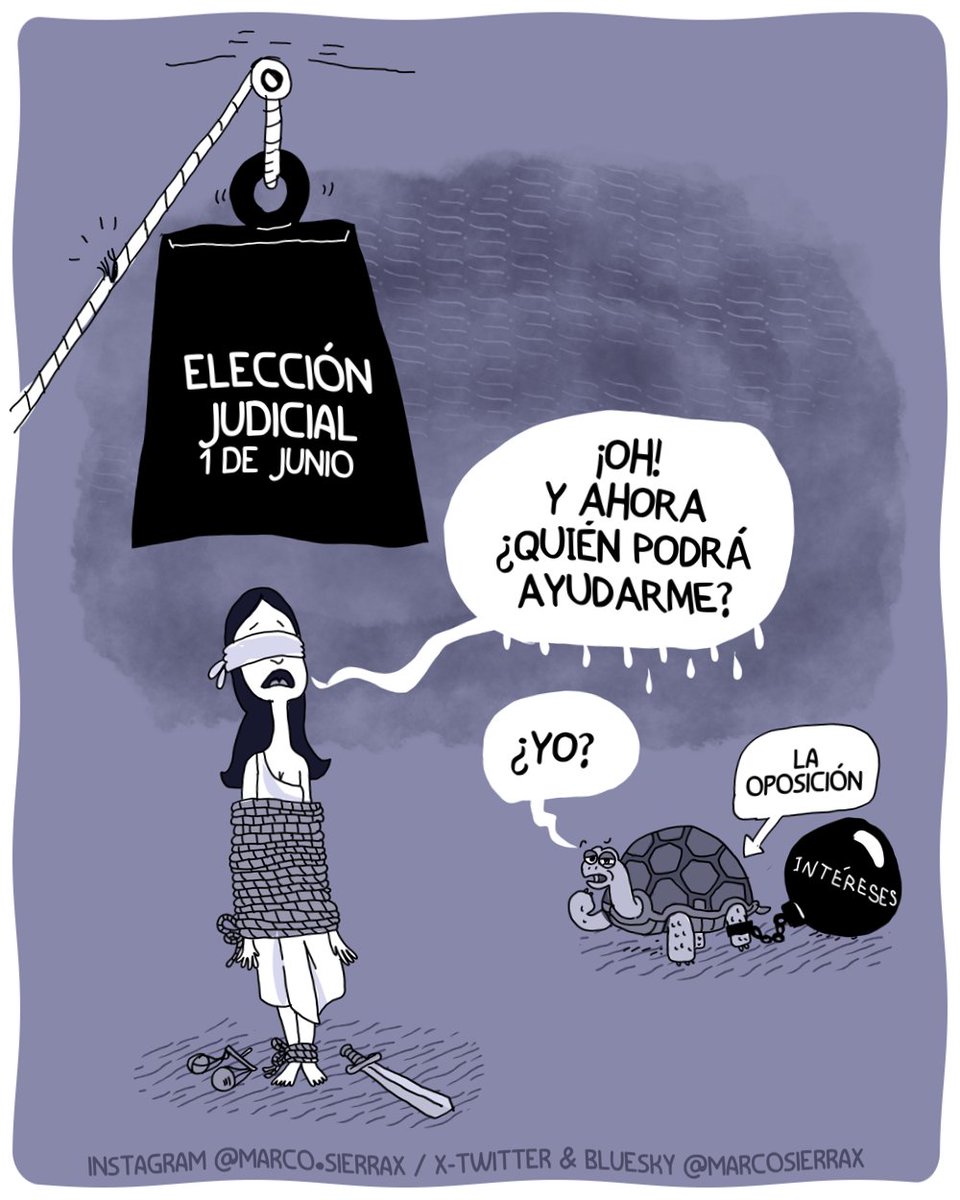 marcosierrax's tweet photo. Ante la elección judicial, la oposición ni picha ni cacha.
Mi cartón de hoy publicado para "La aplanadora".
#humor #ElecciónJudicial #EleccionesJudiciales #Incompetencia #pasividad #Oposicion #SociedadOrganizada #FelizMiércoles #cartones https://t.co/MCjylqoQ6h