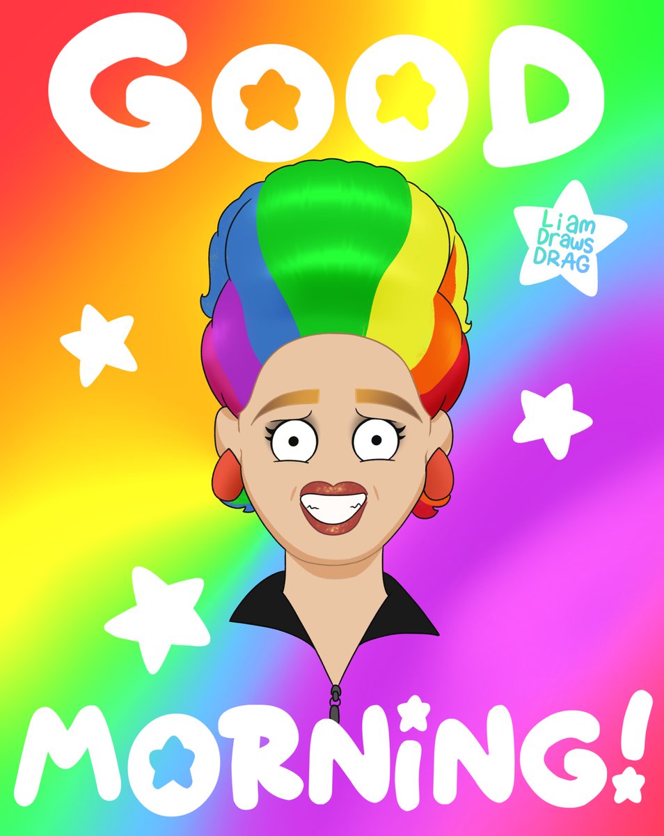 Good morning! ✨🌈  <a href="/TheTinaBurner/">Tina (Ronald) Burner</a> 🔥 instagram.com/LiamDrawsDrag
