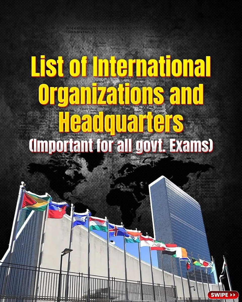 upsc_readers's tweet photo. List of IOs and Their HQs 👇 https://t.co/SFxaTDcxVX