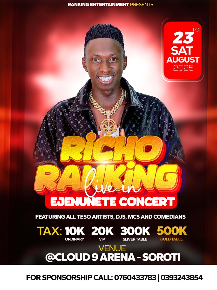 Ejenunete concert is coming up on 23rd August