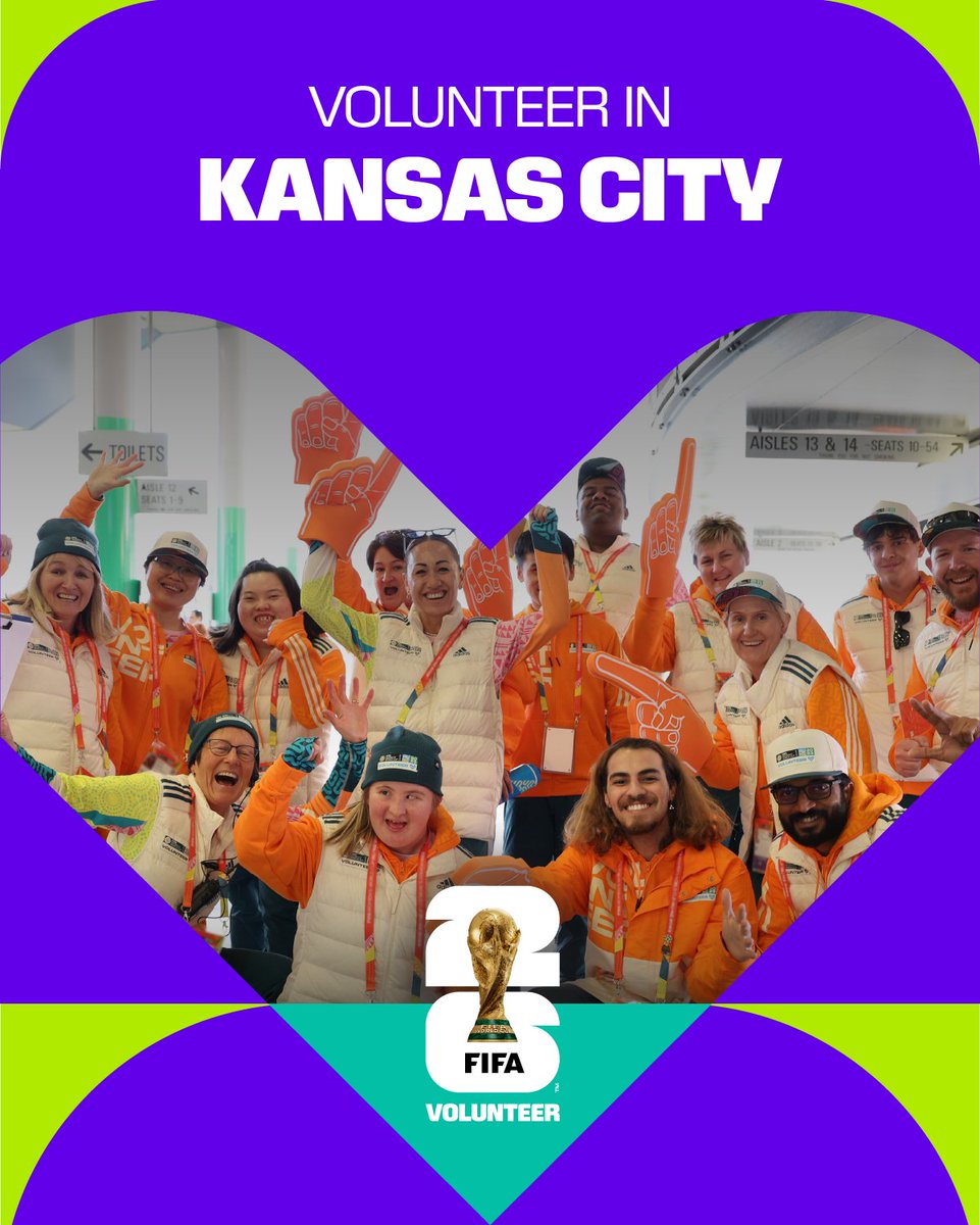 Want to be part of the FIFA World Cup 26™ volunteer team in Kansas City? Join the FIFA Volunteer Community now and tell us where you want to volunteer during the FIFA World Cup 26™, the biggest single-sport event in history! Don't miss out on this incredible opportunity to