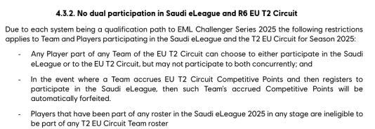 Eaglex99 - عمر (@eaglex_99) on Twitter photo <a href="/R6esportsEU/">Rainbow Six Esports Europe</a> What's the point of combining EU and MENA if you are not allowing MENA players to keep their points for playing saudi league that started already and in the middle of Major 2? <a href="/R6esportsEU/">Rainbow Six Esports Europe</a> What's the point of combining EU and MENA if you are not allowing MENA players to keep their points for playing saudi league that started already and in the middle of Major 2?