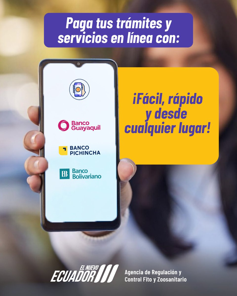 📲#Agrocalidad facilita tus pagos.

¡Hazlo en línea, sin filas y desde donde estés!

Rápido y fácil.

#PagoSeguro