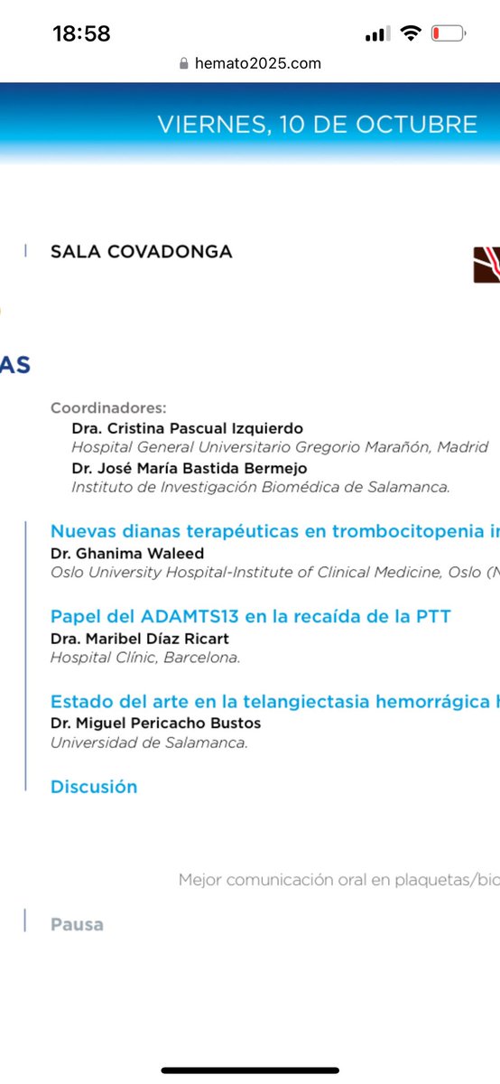 jvalentingg's tweet photo. 🔴 Comienza nuestra IX Reunión Anual del grupo GEMFIN. Excelente programa educacional y revisión de proyectos en marcha. ¡Más de 160 asistentes! Un éxito de participación. @sehh_es #GEMFIN #Hematología #MPN https://t.co/r4VuPTfcQ7