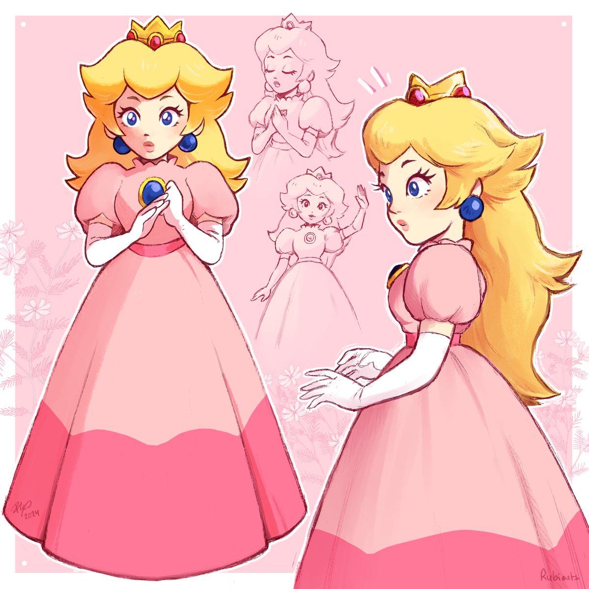A redraw of one of my fav retro peach looks 🌷
#PrincessPeach