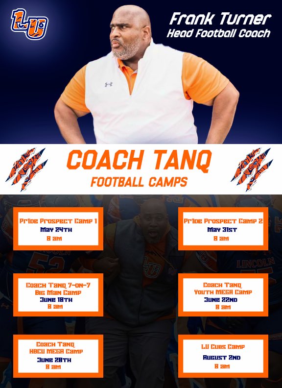 Coach Frank Turner, Lincoln University PA. Football Camps