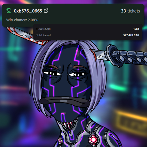 thetickeriscag's tweet image. 🔥 The magic number did it again!
The raffle winner joined with 33 tickets 🎟️✨

A total of 527,000 $CAG was raised — all going towards future burns, after platform fees are deducted (-5%) ♻️🔥

Big thanks to everyone who joined and supported the token economy!

🎁 Now we want to…