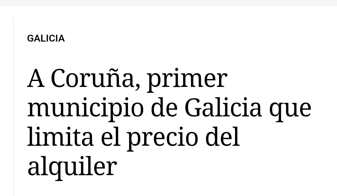 A Xunta autoriza a declaración da Coruña como zona tensionada en materia de vivenda.

Non foi sen tempo.

E ninguén na Coruña dubida que foi en boa parte pola determinación e a vontade do BNG de colocar este asunto como prioritario na axenda da cidade.

(1).