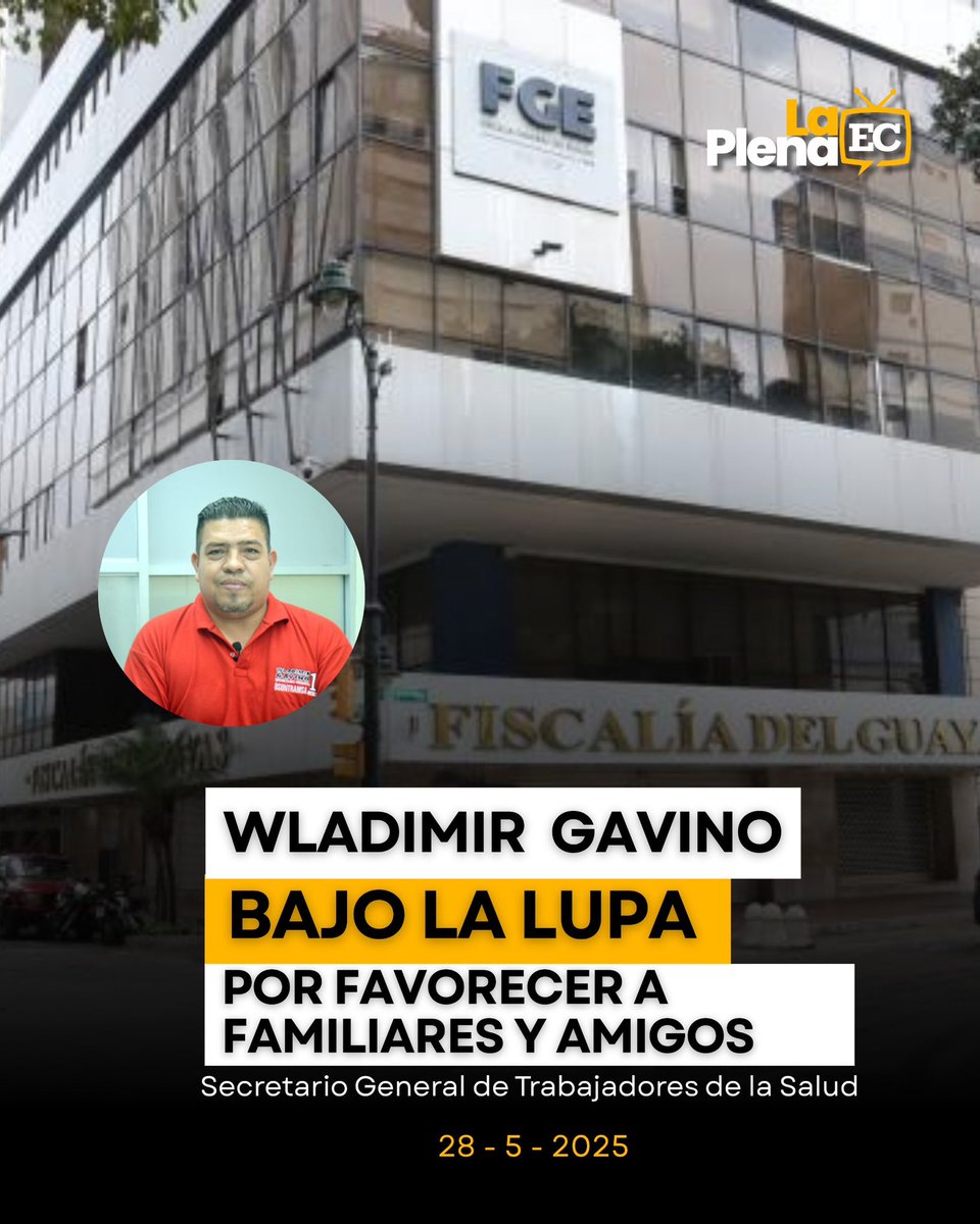 laplenaec_'s tweet photo. #URGENTE | Según denuncias recibidas, Gavino habría gestionado el nombramiento de varios familiares y allegados cercanos en cargos públicos dentro del Ministerio de Salud Pública. @Salud_Ec @goberguayasec @FPTSaludGuayas @ElPortalEcu @ElDatoEcua https://t.co/k13kyptJ3C