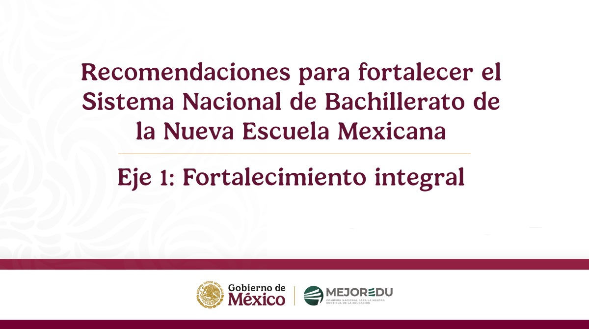 Publicamos las 📝Recomendaciones para fortalecer el Sistema Nacional de Bachillerato de la NEM.

Aportan elementos útiles en el diseño de acciones que permitan avanzar hacia una #educación socialmente justa para las y los estudiantes. ¡Consúltalas!
➡️bit.ly/3Z6G2bk