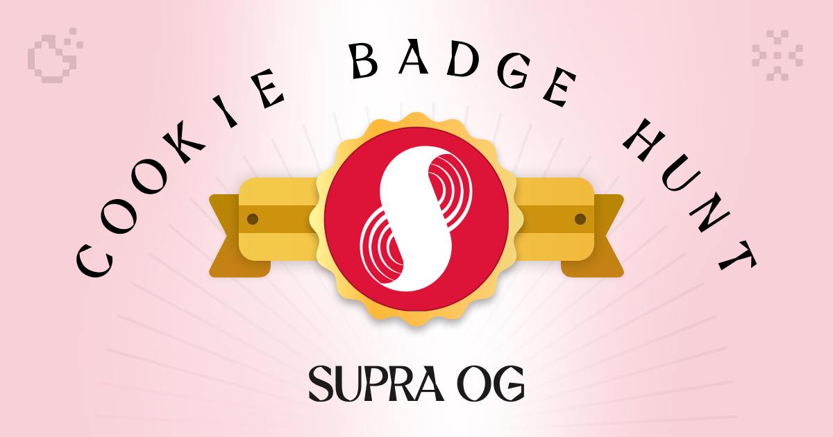 Supra (@supra_labs) on Twitter photo Did y'all get the Supra OG badge on <a href="/cookiedotfun/">Cookie DAO 🍪</a>?
Flex it on X or it didn't happen.
(cooking something for our top snappers 🍪) Did y'all get the Supra OG badge on <a href="/cookiedotfun/">Cookie DAO 🍪</a>?
Flex it on X or it didn't happen.
(cooking something for our top snappers 🍪)