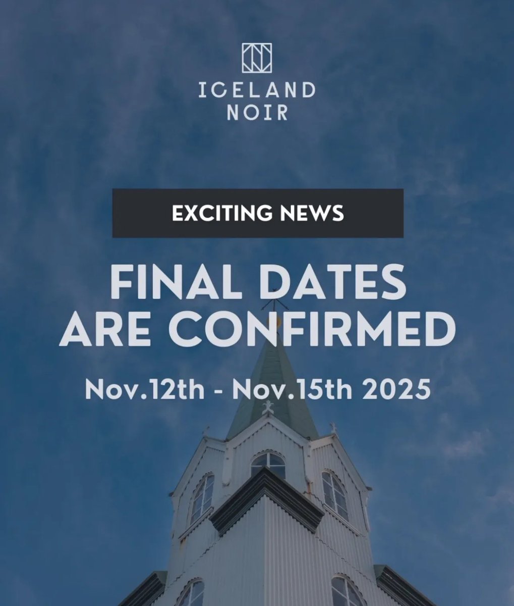 Final day of early bird discount at <a href="/icelandnoir/">Iceland Noir</a> today, and tomorrow we have a very exciting guest of honour announcement! tix.is/en/event/18740…