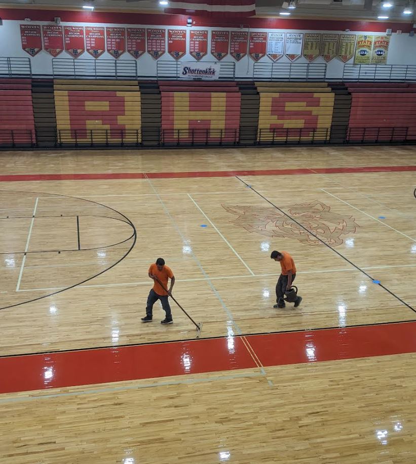 WolvesGameday's tweet image. Dead Week #1 means gym resurfacing - Go Wolves!