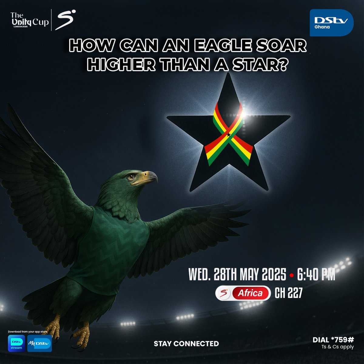 KhalifaOG_'s tweet photo. Today we'll see what the eagle can do, let's catch the Unity Cup on DStv #TheUnityCupxDstv https://t.co/r9flJXPGdx