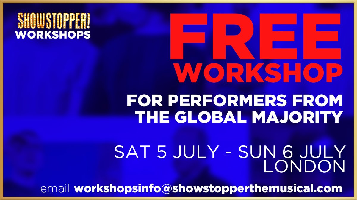 📢 Free Workshop for Performers from the Global Majority

Join us for a two-day introduction to how we approach improvising songs together.

Interested in exploring the world of musical improvisation? Come! Know someone who is? Share! 

Find out more 🔗 showstopperthemusical.com/workshops/work…