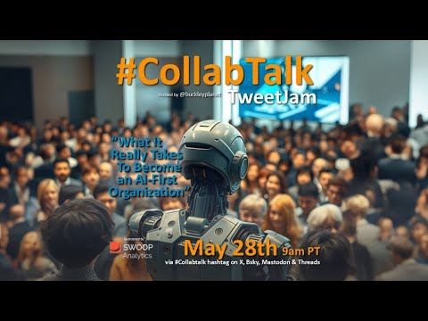 Christian Buckley (@buckleyplanet) on Twitter photo Well folks, that's a wrap on today's #CollabTalk tweetjam! THANK YOU to our panel of experts, to <a href="/SWOOPAnalytics/">SWOOP Analytics</a> for sponsoring, and to everyone who followed the community discussion! If you're looking for more great content on this topic, watch the post-tweetjam expert panel, Well folks, that's a wrap on today's #CollabTalk tweetjam! THANK YOU to our panel of experts, to <a href="/SWOOPAnalytics/">SWOOP Analytics</a> for sponsoring, and to everyone who followed the community discussion! If you're looking for more great content on this topic, watch the post-tweetjam expert panel,