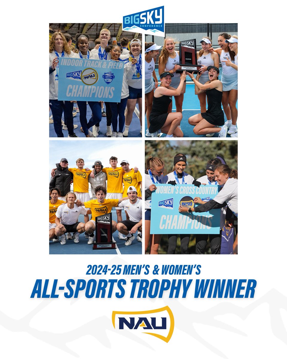 Big Sky Conference (@bigskyconf) on Twitter photo All-Sports Trophy Sweep 🏆
<a href="/NAUAthletics/">NAU Athletics</a> takes both the men’s and women’s All-Sports Trophies for the first time since the 2020-21 season
#ExperienceElevated All-Sports Trophy Sweep 🏆
<a href="/NAUAthletics/">NAU Athletics</a> takes both the men’s and women’s All-Sports Trophies for the first time since the 2020-21 season
#ExperienceElevated