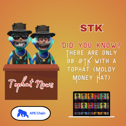 #TophatNews There are 5 Tophats listed starting at 60.000 APE in the STK collection. x.com/STKnfts #STKnfts #TophatSociety
Polled at 2025-05-28 07:42:23ET