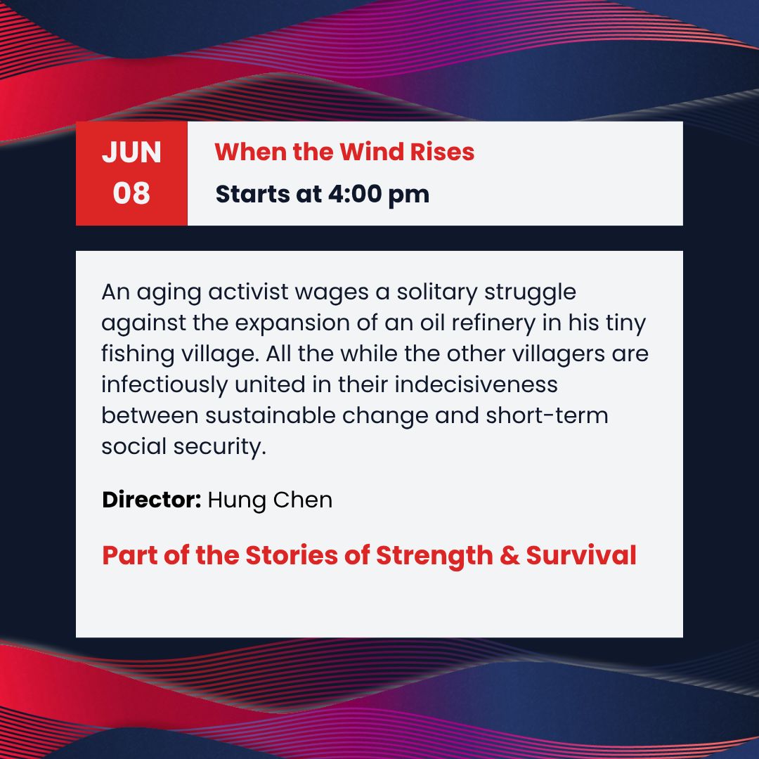 #WhenTheWindRises

WHEN THE WIND RISES — a poetic and powerful story about purpose, resistance, and the quiet courage it takes to go against the current.
Screens June 8 at 4:00 PM
The Confluence, Calgary - buff.ly/TfNKXA1 
+ Online Access - buff.ly/G517EJK