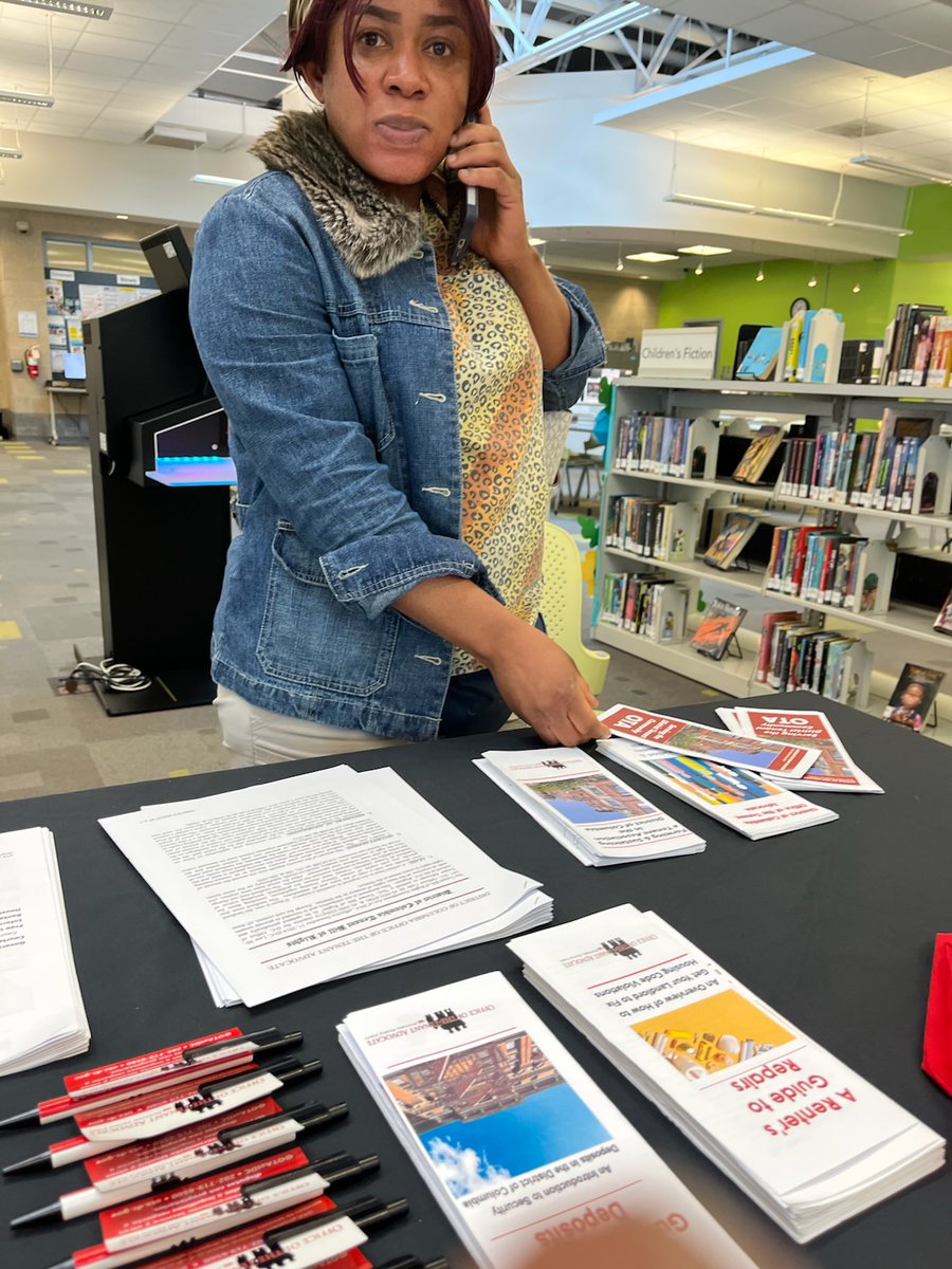 OTA is also talking to tenants out in the community at Deanwood Library this afternoon. Stop by to say hello.