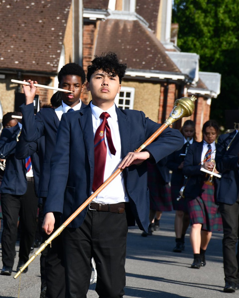 Niraj, Rares, Harriet &amp; Omodele each led the military band, showing off top-tier drill, leadership &amp; mace skills. 

All four impressed — decision won’t be easy!
📣 New Drum Major announced after half term… stay tuned!

#DrumMajor #CorpsOfDrums #YouthLeadership #CadetMusic