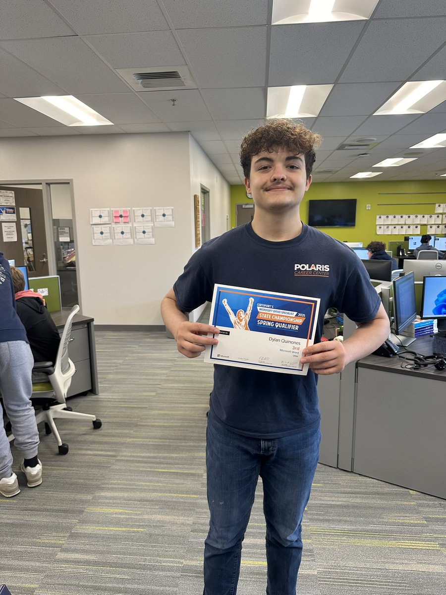 🚨 Exciting news! Our Business Professional &amp; Office Technology students rocked the 2025 Microsoft Office Specialist U.S. Championship Spring Qualifier - 6 of Ohio’s top 10 in Word + 2 in Excel! HUGE congrats to all! #CertificationsMatter #MSOfficeSpecialist #PolarisMeansJobs💪