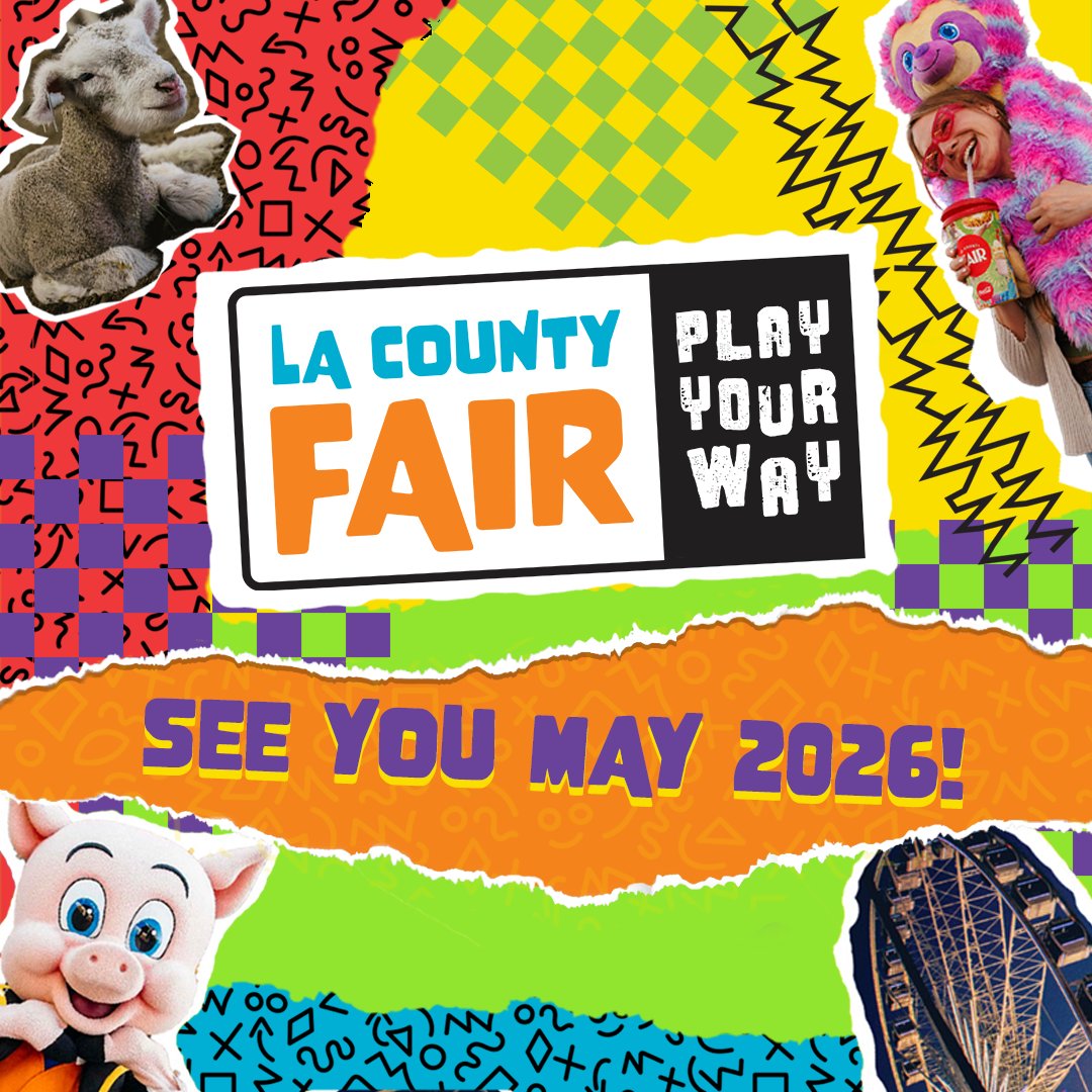 It's not just a fair, it’s your playground 🎡 Play Your Way at the 2026 LA County Fair! 

🐷 See you May 2026!
