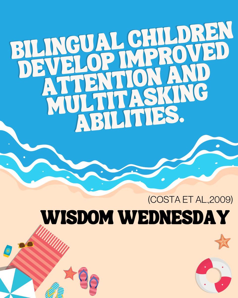 🧠Wisdom Wednesday🧠

Bilingual brains are powerful! 🧠💪 Bilingual children often show stronger attention skills and can switch tasks more easily — it’s like a mental workout every day.
 #bilingual #education #learn #teach #texas