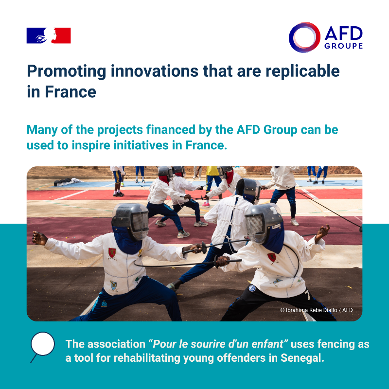 AFD_en 🇫🇷 🇪🇺 (@afd_en) on Twitter photo 💡 The innovations we finance can be replicated !
Did you know that a dialogue is underway with 🇫🇷 <a href="/justice_gouv/">Ministère de la Justice</a> around the success of our partner <a href="/Fencinginjail/">Fencinginjail</a>, using fencing for rehabilitating young offenders in Senegal?
#RésultatsGroupeAFD 2024
<a href="/francediplo_EN/">France Diplomacy 🇫🇷🇪🇺</a> 💡 The innovations we finance can be replicated !
Did you know that a dialogue is underway with 🇫🇷 <a href="/justice_gouv/">Ministère de la Justice</a> around the success of our partner <a href="/Fencinginjail/">Fencinginjail</a>, using fencing for rehabilitating young offenders in Senegal?
#RésultatsGroupeAFD 2024
<a href="/francediplo_EN/">France Diplomacy 🇫🇷🇪🇺</a>