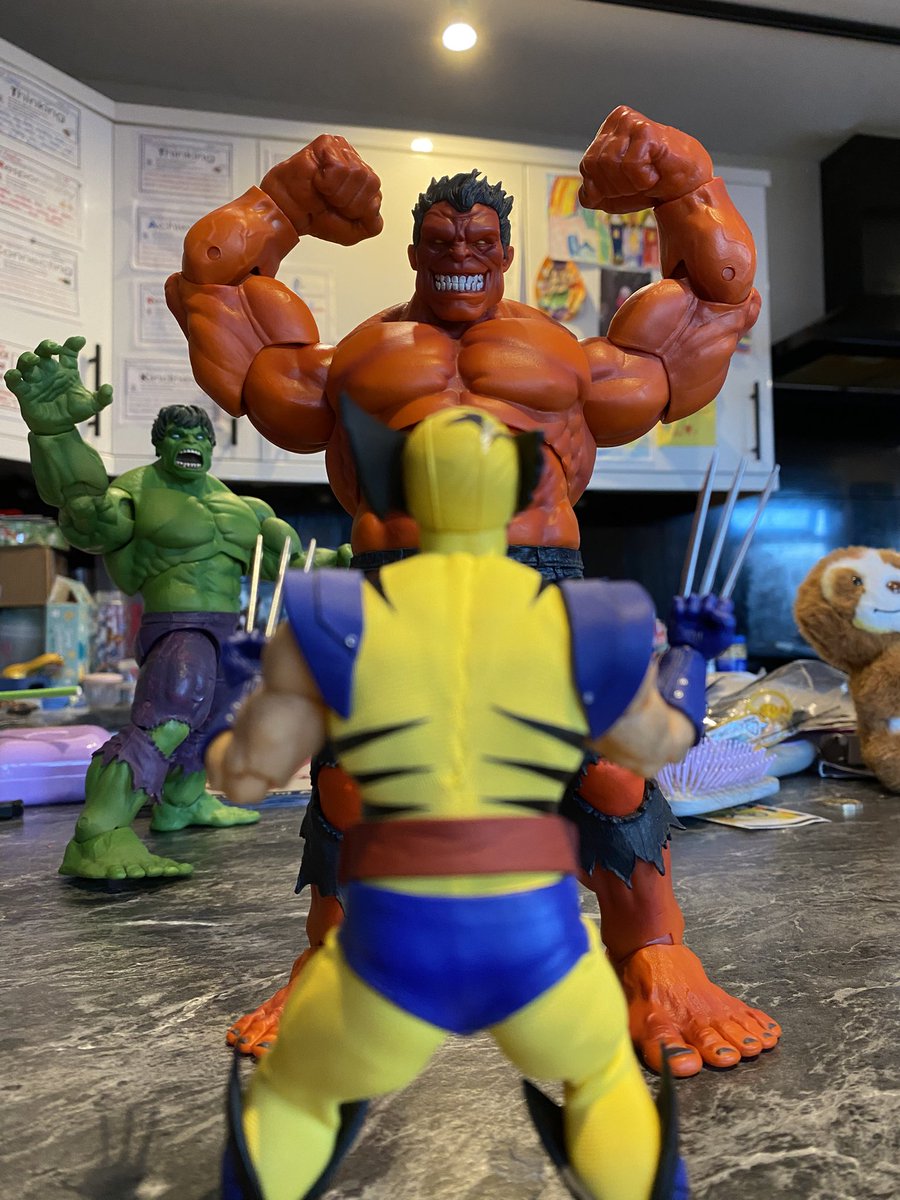 Iamzodkneel's tweet photo. ‘I’m gonna F@CK you up Little Man?!’ 😖😬 #RedHulk #Wolverine #Hulk #ImmortalHulk #WolverineWednesday #MarvelSelect #Mezco … https://t.co/eVcTLvL5zB