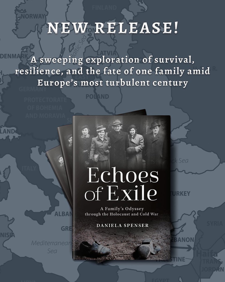 UnivofALPress's tweet image. Echoes of Exile traces one family’s journey from the Holocaust through the Cold War using personal letters and interviews that reveal survival, identity, and political upheaval in 20th-century Europe. Discover this powerful story.📖tinyurl.com/388dvfx6
#PubDay #Holocaust