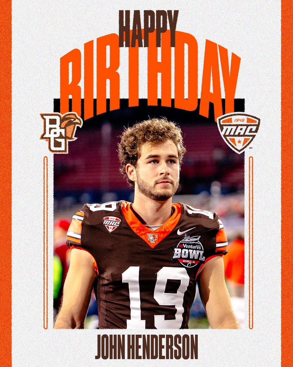 BGSU Football (@bg_football) on Twitter photo Happy Birthday to John Henderson!!!!
๐๐๐๐๐๐๐ Happy Birthday to John Henderson!!!!
๐๐๐๐๐๐๐