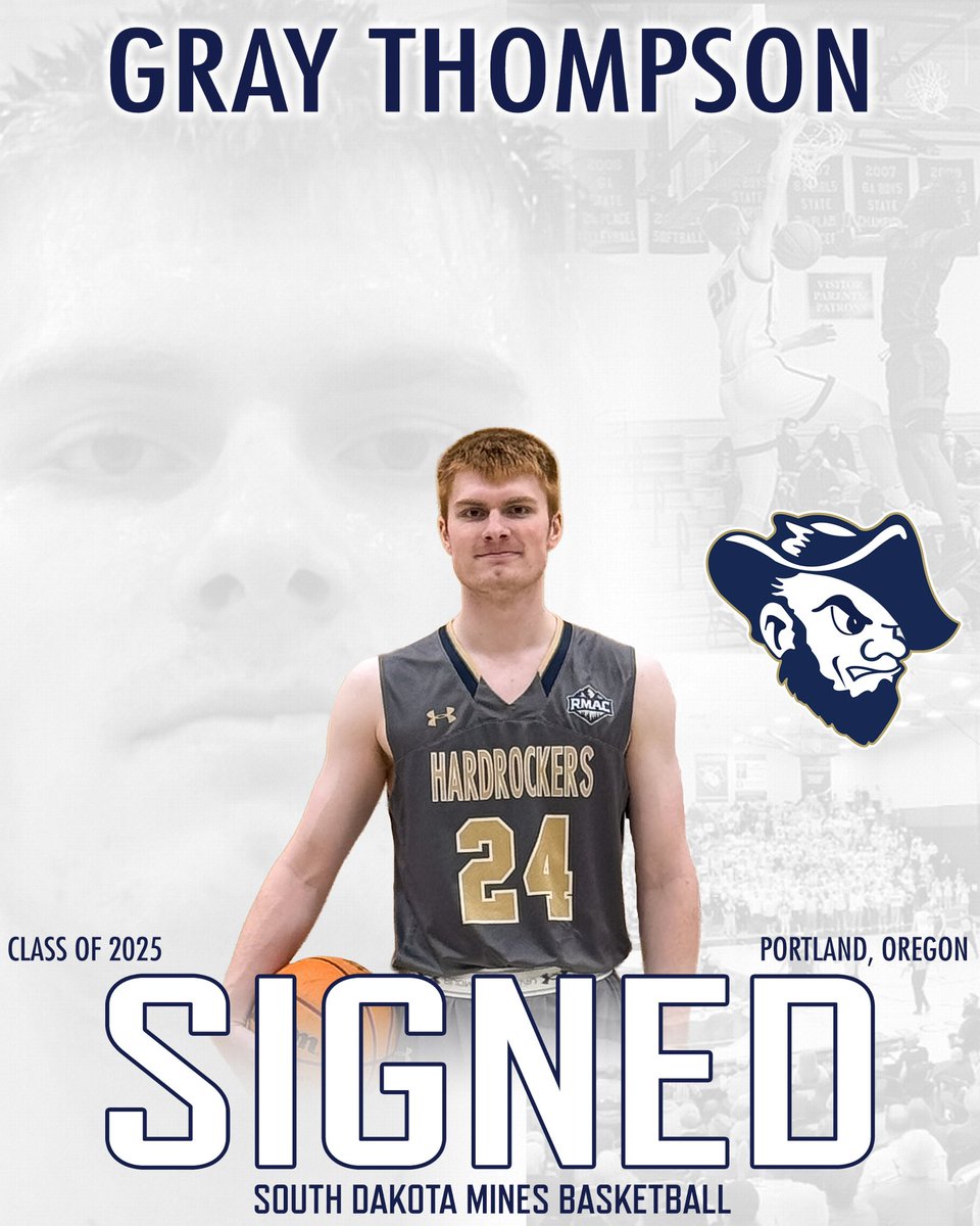 South Dakota Mines Men's Basketball (@hardrockermbb) on Twitter photo Welcome to the newest Hardrocker <a href="/GrayThompson8/">Gray Thompson</a> ‼️
“Gray is smart, a winner and has the skill set to be a good player. He comes from a good juco program where he has been well coached. He will be a great fit and we are excited to welcome Gray to SD Mines.” - Coach Iseman Welcome to the newest Hardrocker <a href="/GrayThompson8/">Gray Thompson</a> ‼️
“Gray is smart, a winner and has the skill set to be a good player. He comes from a good juco program where he has been well coached. He will be a great fit and we are excited to welcome Gray to SD Mines.” - Coach Iseman