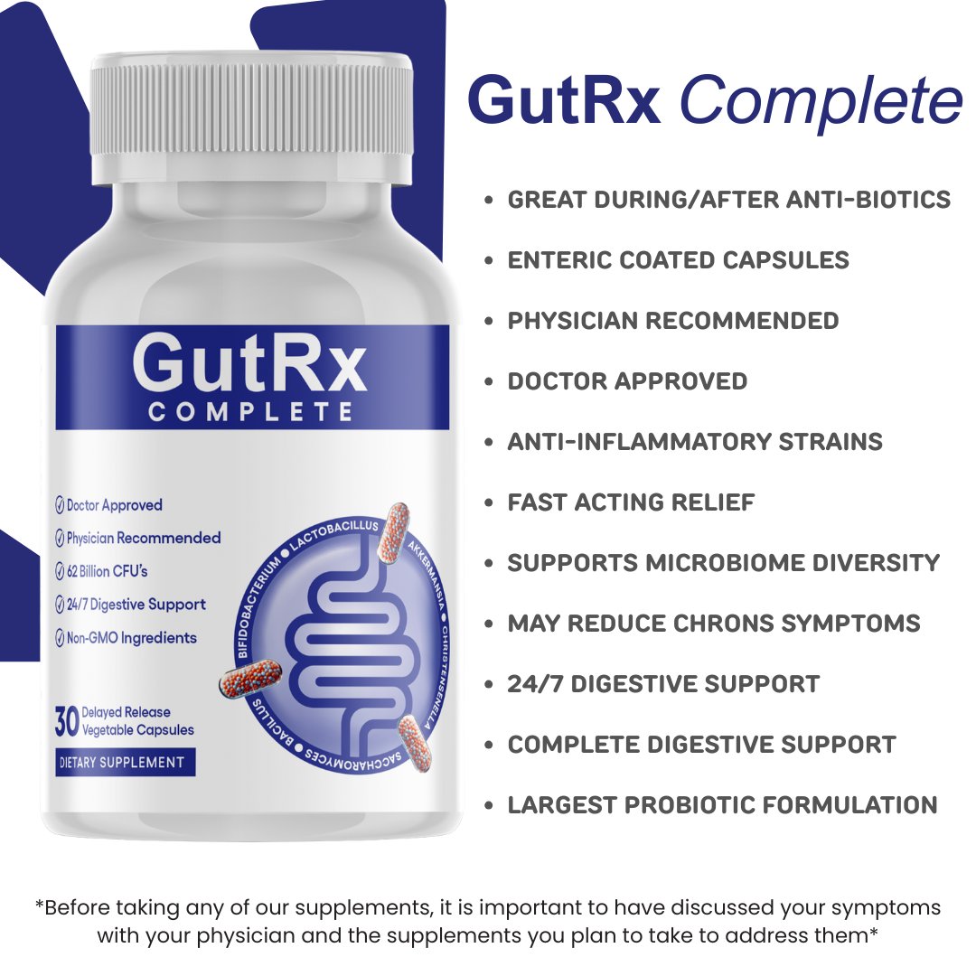 GutRxLabs's tweet photo. GutRx Complete
- Enteric Coating
- Largest Probiotic Formulation
- Great During or After Antibiotics
- Fast Acting Postbiotics
https://t.co/JacAARFnB2