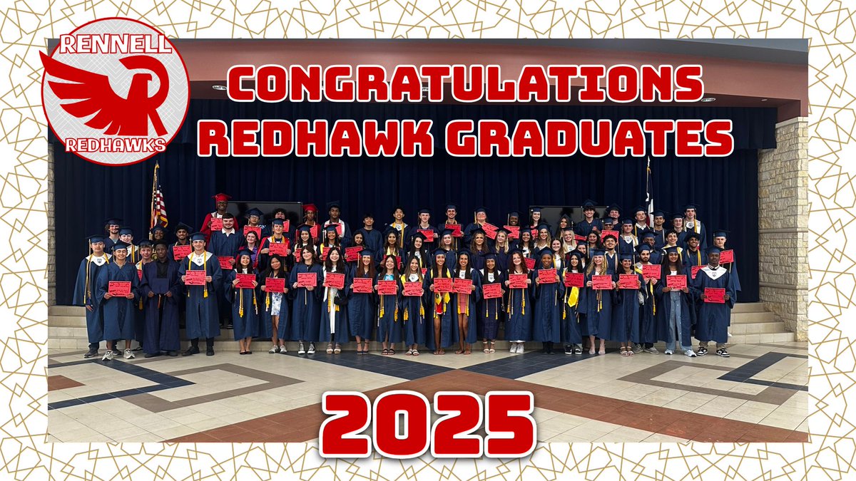 Congratulations to our 2025 Redhawk Graduates! We are so proud of you! #WeAreRennell