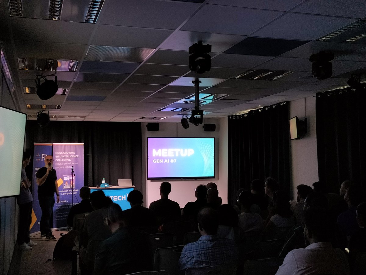 Flint (@flint_company) on Twitter photo C'est parti pour notre 7eme meetup #GenAI 😍
Merci à <a href="/LBKE_FR/">Lebrun Burel Knowledge Engineering</a> notre sponsor et <a href="/Epitech/">Epitech</a> pour l'accueil toujours parfait. 😉
Ce soir, on parle #langchain et #gan avec Eric Burel et Arnaud Bougaham
meetup.com/genai-mtp/
<a href="/aschen93/">Adrien Maret</a> C'est parti pour notre 7eme meetup #GenAI 😍
Merci à <a href="/LBKE_FR/">Lebrun Burel Knowledge Engineering</a> notre sponsor et <a href="/Epitech/">Epitech</a> pour l'accueil toujours parfait. 😉
Ce soir, on parle #langchain et #gan avec Eric Burel et Arnaud Bougaham
meetup.com/genai-mtp/
<a href="/aschen93/">Adrien Maret</a>