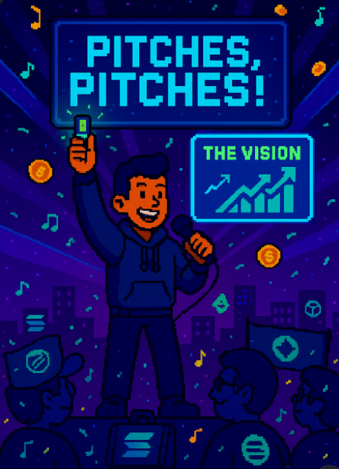 🎵 Pitches, Pitches, Pitches 🎤"

Pitches, pitches, pitches, pitches, pitches…
All day we pitch it
All night we dream it
This Web3 game won’t build itself,
but we did it.

Now it’s time to grow. 🚀