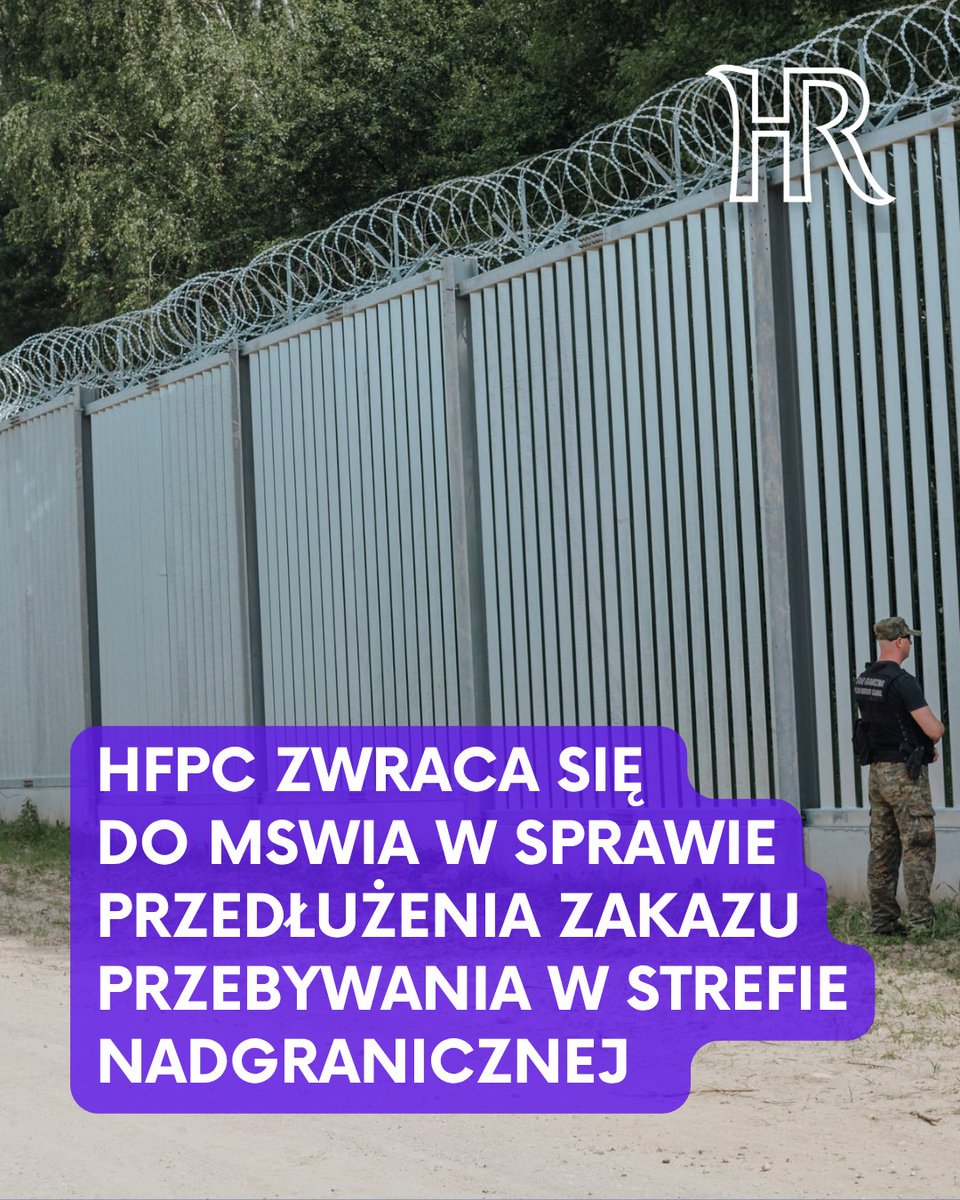 Wczoraj (27 maja) HFPC skierowała do <a href="/MSWiA_GOV_PL/">MSWiA 🇵🇱</a> pismo, w którym podtrzymujemy swoje stanowisko co do niekonstytucyjności zakazu przebywania na określonym obszarze w strefie nadgranicznej. 

Dodatkowo zwracamy w nim uwagę, że uzasadnienia kolejnych projektów rozporządzeń w