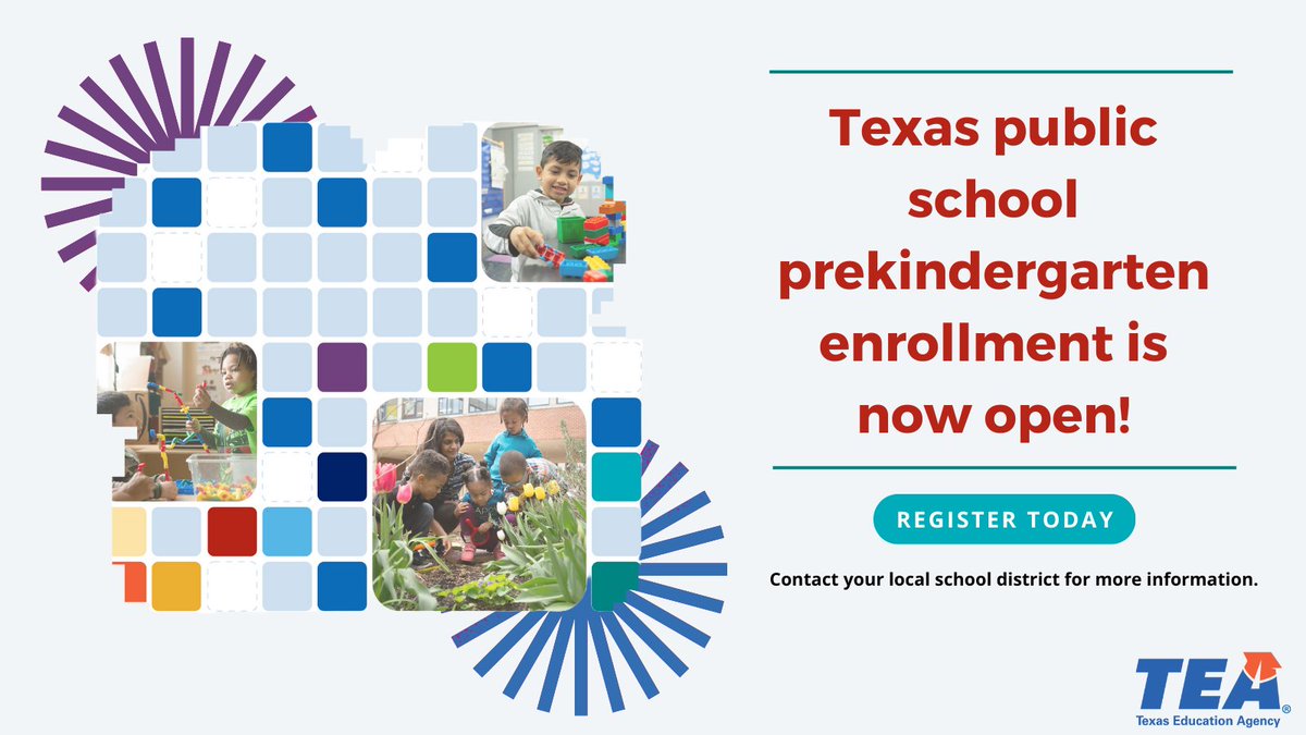 Every big journey begins with a small step. Texas families: Take that step by enrolling your child in Pre-K today! Registration is now open in a school district or charter school near you. Visit your local school system's website for enrollment details and eligibility.
