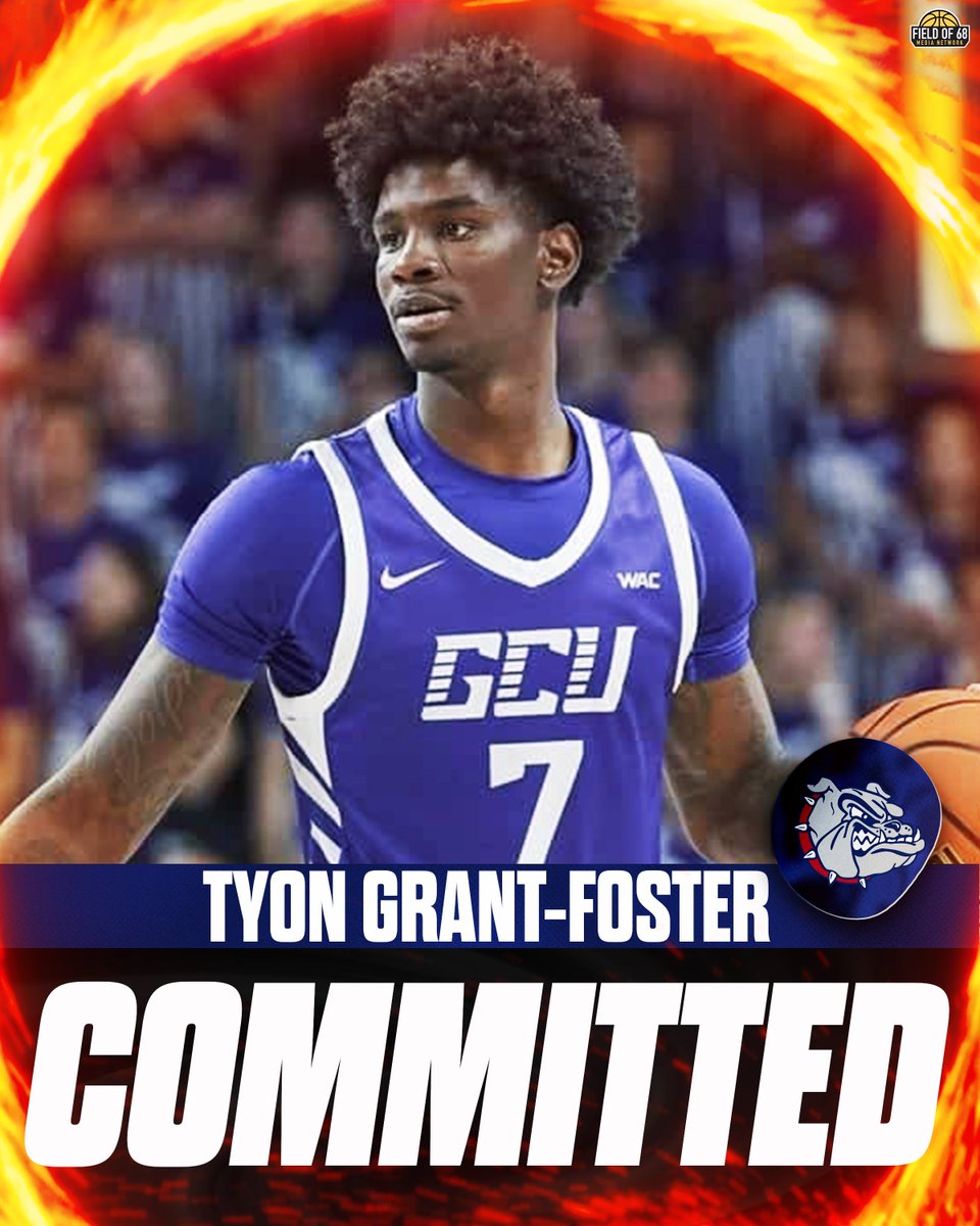 The Field of 68 (@thefieldof68) on Twitter photo NEWS: Grand Canyon transfer Tyon Grant-Foster has committed to Gonzaga, per <a href="/ebosshoops/">Eric Bossi</a> ๐ NEWS: Grand Canyon transfer Tyon Grant-Foster has committed to Gonzaga, per <a href="/ebosshoops/">Eric Bossi</a> ๐