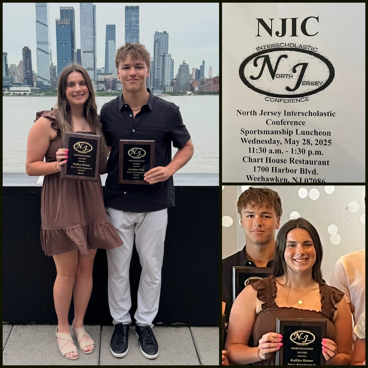 Congratulations to this years 2025 <a href="/NJICathletics/">NJIC</a> Sportsmanship 🏆Luncheon #ChartHouse. Katie Reiner &amp; Jonathan Palsi <a href="/BectonHS/">Becton Regional High School</a> 2 very deserving student athletes on &amp; off the field/court! 🐾 🅱️ #BectonsBest  ⚽️🏈#BectonPride #BectonRollModels 🥎🏀#AlwaysAWildcat #LeadersLookLike