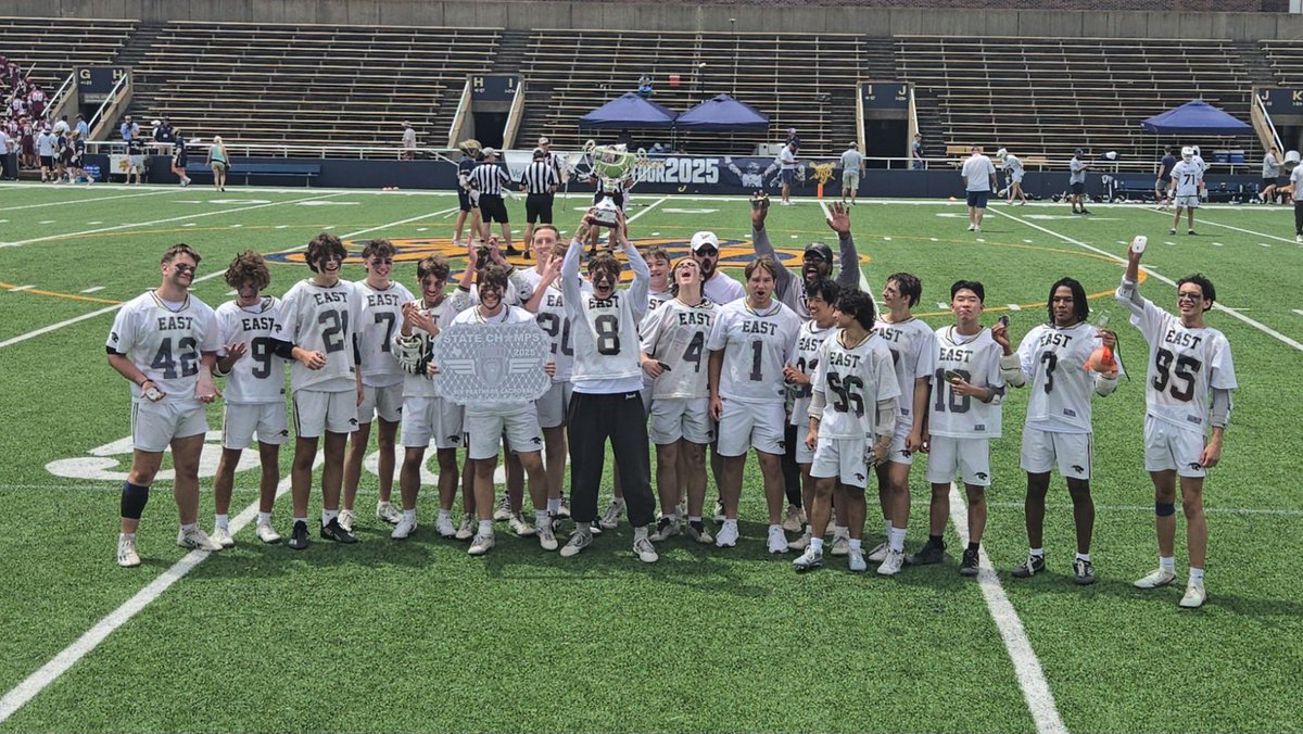 WE ARE BACK!

Congratulations to our East Lacrosse Varsity players on an exceptional season that included a 2025 State Championship! WAY TO GO EAST!!! #family #raisethecup #eastlacrosse